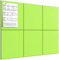 MaxGear Large Cork Board for Wall 36" x 24", Fruit Green Bulletin Board, 6 Pack Felt Wall Tiles with Pushpins, Cork Boards for Office Pin Board Tack Board Cork Boards