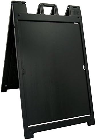 Black 4-Pack of Plasticade Signicade Deluxe A-Frame Sidewalk Curb Sign Portable Folding Double-Sided Display with Quick-Change System
