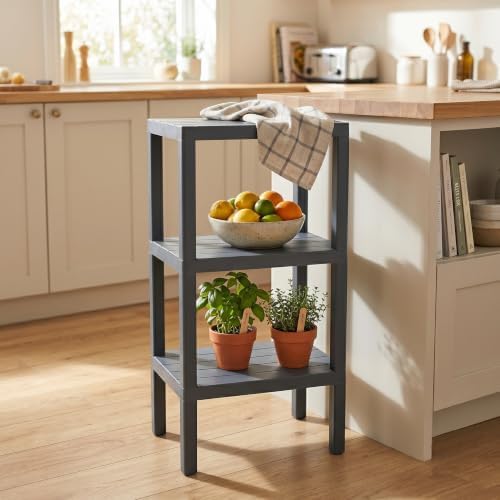 Honey-Can-Do Grey 3-Tier Storage Shelf