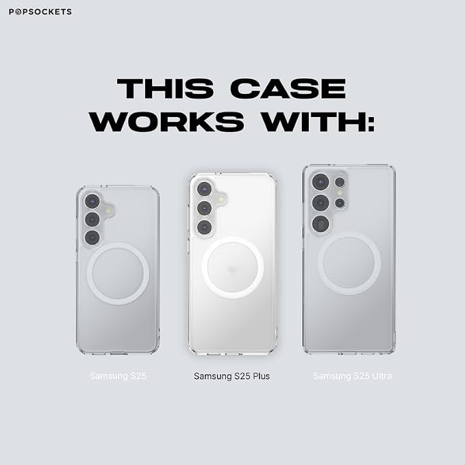 PopSockets Samsung Galaxy S25+ Phone Case MagSafe- Aura | Compatible with MagSafe PopSockets, Drop Protection, Purple, Aura, Electronic Accessories, For iPad/Kindle/iPhone/Android
