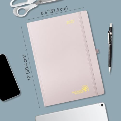 POPRUN 2027 Daily Planner One Page Per Day, Large 8.5" x 12", Day Planner