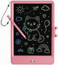 TEKFUN LCD Writing Tablet Doodle Board, 8.5inch Colorful Drawing Tablet Writing Pad, Kids Gifts Toys for 3 4 5 6 7 Year Old Kids, Erasable Doodle Pad Toddler Travel Car Toy Road Trip Activity (Pink)