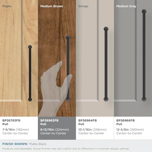 Amerock 8-13/16" Factor Matte Black Drawer Pull