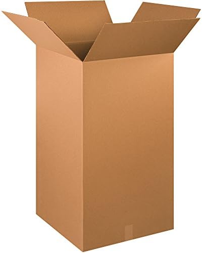 Box USA Moving Boxes Tall 20" x 20" x 36"Pack of 25, Durable Kraft Corrugated Boxes for Shipping, Packaging, Moving & Storage Boxes