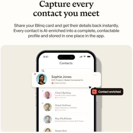 Blinq NFC Digital Business Card - Wristband - Tap to Share (Salmon)
