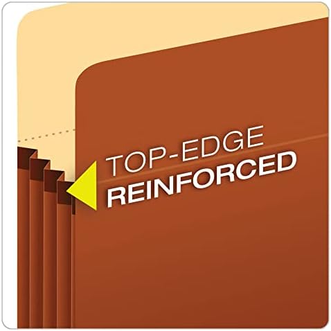 Pendaflex Expanding File Pockets, Letter Size, 5.25" Expansion, Reinforced with DuPont™ Tyvek® Material, Redrope, 10 per Box (1534G-OX)
