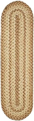 Homespice Cookie Dough Jute Braided Table Runner, Oval 8x28 Set of 2
