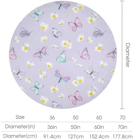 Butterfly Tablecloth, Watercolor Daisy Flowers Rustic Spring Summer Floral Butterfly Table Cover for Indoor Outdoor Patio Party Picnic Wedding Home Kitchen Dinner Table Decor, 70x70in