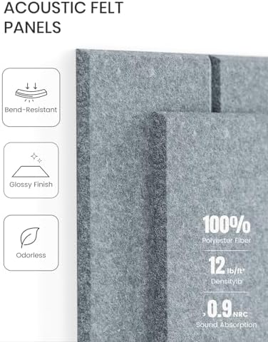 Fluxynara Felt Bulletin Board & Cork Board Alternative, Blue Gray