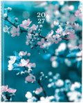 Brownline® 2027 Essential Weekly Planner, Appointment Book, 12 Months, January to December, Twin-Wire Binding, 11" x 8.5", Cherry Blossoms (CB950G.03)