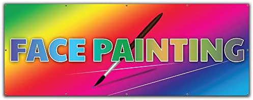 Face Painting | 48" X 120" Banner | Heavy Duty 13oz. Outdoor Vinyl Single Sided with Grommets | Made in The USA