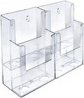Azar Displays 252812 8.5" W x 3.75" D x 7" H 4-Pocket Tri-Fold Brochure Counter Display (2 Pack)