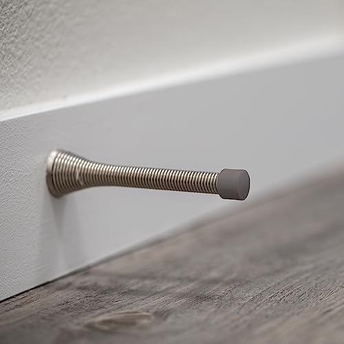 Design House Spring Doorstop, Satin Nickel