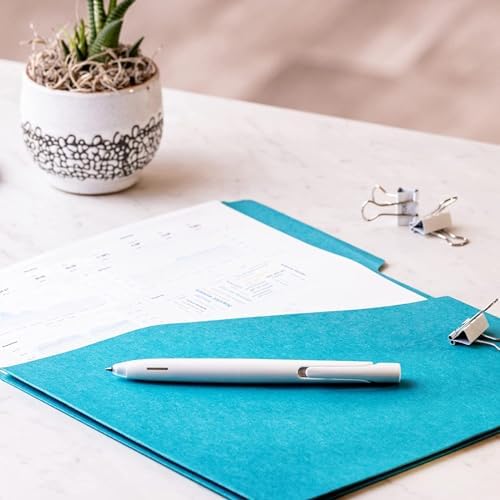Zebra Pen bLen White Retractable Gel Pen, Black/Blue Ink, 0.7mm, 6-Pack