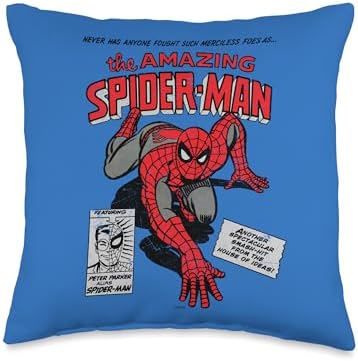 Marvel The Amazing Spider-Man Retro Comic Throw Pillow