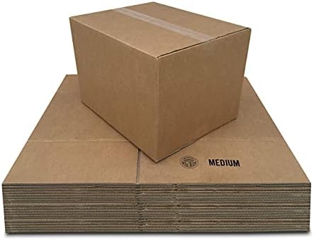 Amazon Basics Cardboard Moving Boxes, Medium 18" x 14" x 12", Brown, 20-Pack