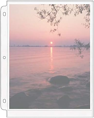 StoreSMART® - Photo Page for 3-Ring Binders - Archival-Safe Plastic - One 8" x 10" Pocket - Holds Two Photos - 100 Pack - CF38B-100
