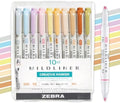 Zebra Pen MILDLINER Highlighter, Neutral and Gentle Colors, Dual Tip, 10-Pk