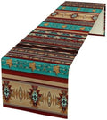 Aztec Southwest Table Runner,Ethnic Style Design Geometric Table Runners Dresser Scarves Table Setting Decor for Garden Farmhouse Wedding Party Holiday Dinner Home 13x120 Inch