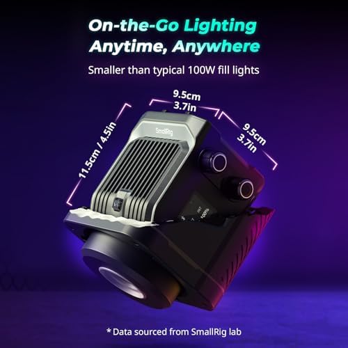 SmallRig RC 100C RGBWW COB Video Light, Portable 100W Continuous Lighting
