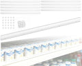 Nalwort 10 Pcs Retail Gondola Shelving Front Fence, Clear PET Shelf Fence with 1/4" Holes and Screws, Front Lips Barrier for Retail Store Display Rack, 3" H x 48" L