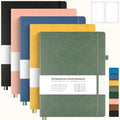 College Ruled Notebook, Large A4 Hardcover Leather Journal for Women Men