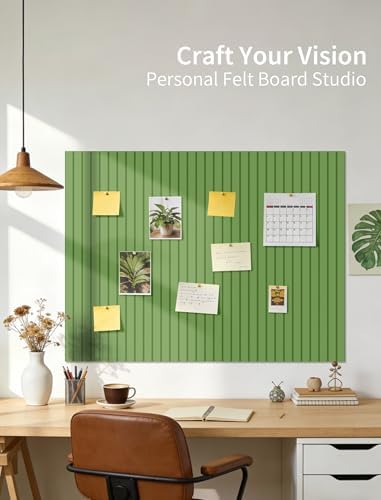 48" x 48" Cork Board Alternative, 16 Pack Felt Bulletin Board Tiles with 30 Adhesive Tabs Wall Push Pin Board for Office Classroom Bedroom Decor