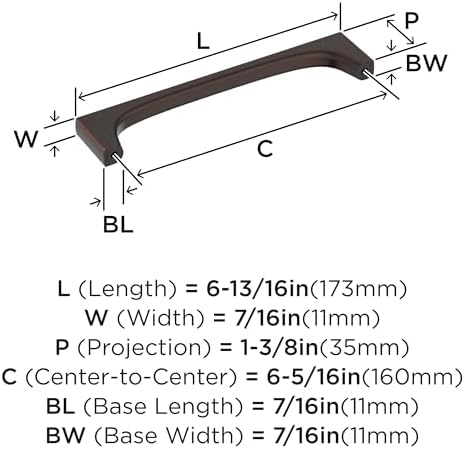 Amerock 6-5/16" Merced Oil-Rubbed Bronze Drawer Pull