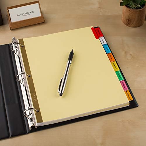 Avery 8-Tab Binder Dividers for School, Medical Office Supply, or Home Organization, Insertable Multicolor Big Tabs, 6 Sets (11111)