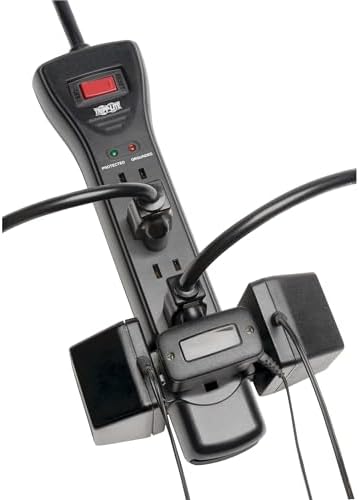 Eaton Tripp Lite Series SUPER7B Flat Plug Power Strip Surge Protector, 7 Outlets, 7ft Extension Cord, 2160 Joules, UL Listed & Certified, Black, Lifetime Manufacturer's Warranty & $75,000 Insurance