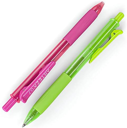 Arteza Colored Gel Pens, Pack of 24, 10 Vintage and 14 Vibrant Colors, Fine 0.7 mm Tip, Retractable, Art Supplies for Journaling, Drawing, Doodling, and Notetaking