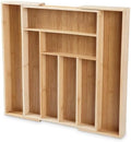 Extra Large Expandable Bamboo Silverware Drawer Organizer