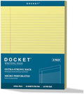 Tops Docket Lined Legal Pads, 8.5 x 11 Notepads, 50 Sheets, 6 Pack, Canary