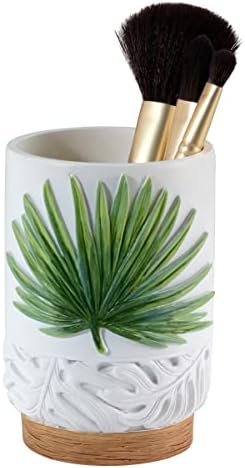 Avanti Linens - Tumbler, Countertop Organizer, Tropical Inspired Home Decor (Viva Palm Collection)