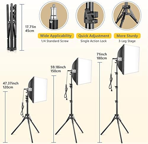 Torjim Softbox Photography Lighting Kit | 16" X 16" & 85W LED Studio Light
