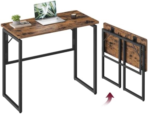 VASAGLE Folding Desk, Small Computer Desk, Foldable Table 31.5 Inch