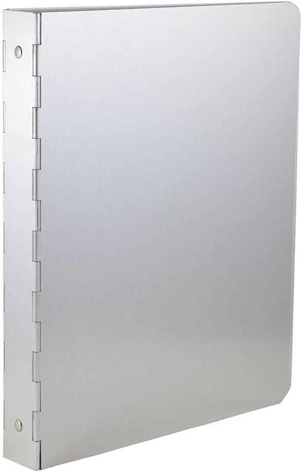 JAM PAPER Aluminium 1 inch Binders - Silver 3 Ring Aluminum Binder - Sold Individually