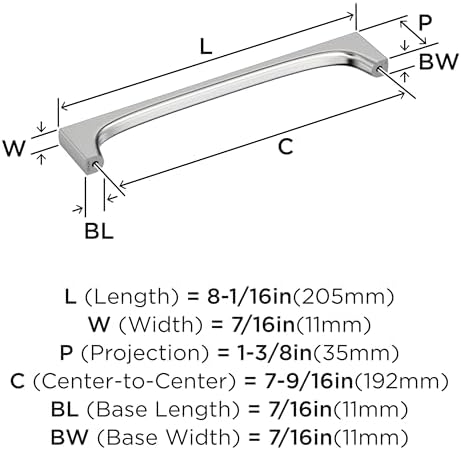 Amerock 7-9/16" Merced Polished Chrome Drawer Pull