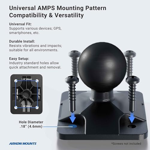 ARKON Mounts - Tablet Holder with Clamp Mount | Corrosion-Resistant | Tablet Stand w/Sturdy Clamp | Security Knob Feature | Two Adjustable Shafts Included | Fits iPad and Samsung Tablets