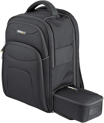 StarTech.com Unisex Backpack, Laptop/Tablet Pockets, Nylon, Black