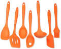 Chef Craft 7 Piece Silicone Kitchen Tool and Utensil Set, Orange (42078)
