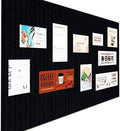 Large Felt Wall Tiles Cork Boards for Office Cubicle, 35"x23.6" Felt Bulletin Board Tiles Pin Board for Walls Home Decor, Noise Reduction Boards Panels for Photos Memos, 6-Pack, Black