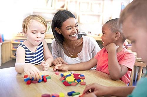 hand2mind Foam Pattern Blocks Set, Geometric Manipulatives and Sorting Shapes for Preschool and Kindergarten, Set of 250
