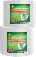 Duck Brand Small Bubble Cushioning Wrap for Fragile Moving & Shipping, 350 ft Packing Wrap for Extra Protection in Boxes & Mailers, Clear Roll, Moving Supplies, Perforated Every 12 in