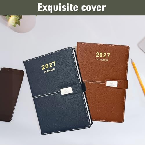 2027 Daily Planner - One Page per Day, 2027 Hourly Daily Calendar Book