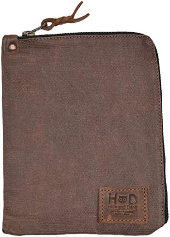 Hide & Drink, Scribbler Case for Notebook Handmade from Waxed Canvas (Honey Bourbon)