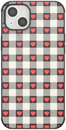 PopSockets iPhone 14 Plus Phone Case with MagSafe- Heartbreak Gingham