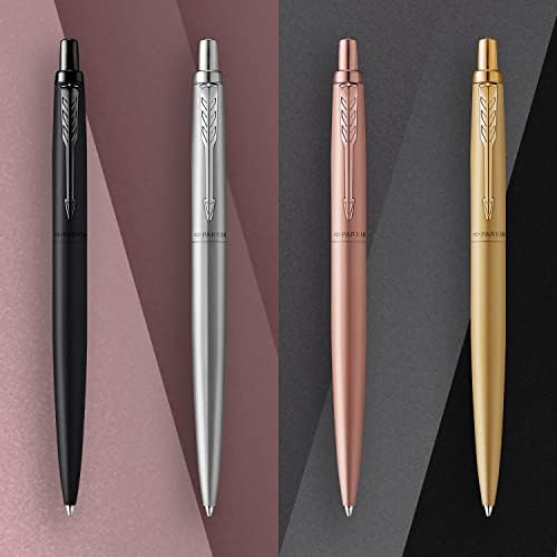 Parker Jotter XL Ballpoint Pen, Monochrome Matte Black, Medium Point, Blue Ink, Gift Box - Smooth Writing, Signature Design, Stationary, Desk Essentials
