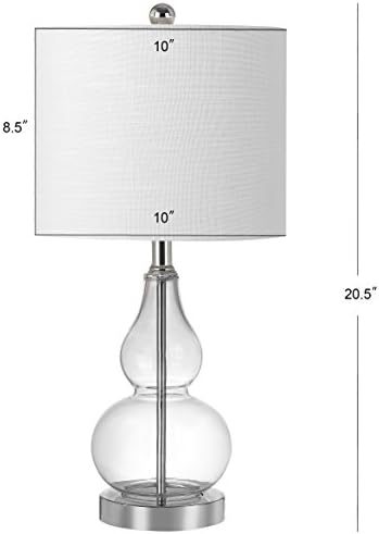 JONATHAN Y Anya Gourd Glass Table Lamp 20.5", Clear