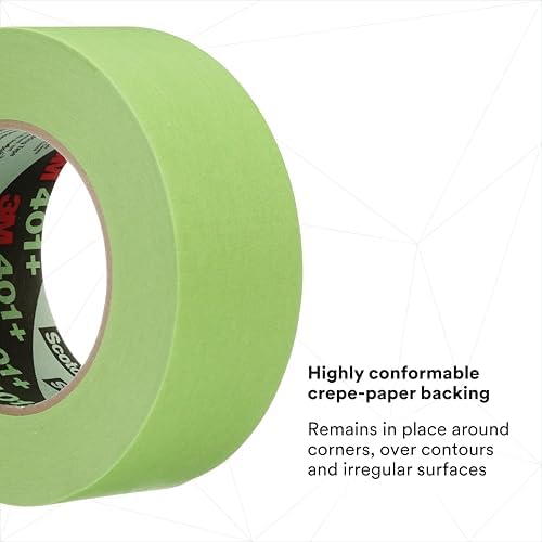 3M High Performance Green Masking Tape 401+, 48 mm x 55 m, 6.7 mil